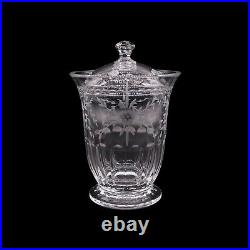 Gorham Crystal Chantilly Biscuit Barrel & Lid