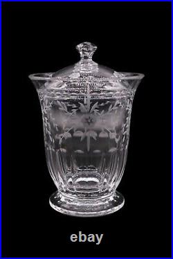 Gorham Crystal Chantilly Biscuit Barrel & Lid