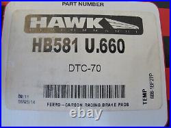 HAWK Ferro-Carbon Racing Brake Pads DTC-70 Brembo Big Kit HB581 U. 660