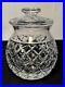 HEAVY Waterford Crystal Pineapple Cookie Biscuit Candy Barrel Jar with Lid Signed