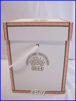 H. Upmann Glass Cigar Tobacco Humidor WithMetal Bands & Leather Handle Jar B6507