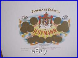 H. Upmann Glass Cigar Tobacco Humidor WithMetal Bands & Leather Handle Jar B6507