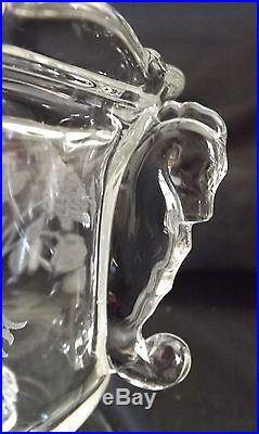 Heisey USA Rose Seahorse Handled Candy Jar with Lid