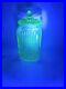 Hocking Depression 1930’s Uranium Vaseline Glass Large Jar Canister With Lid 9