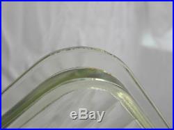 Hocking Uranium Vaseline Dep Glass 8x8 Square Cov Refrigerator Jar Indent Handle