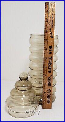 Holmegaard Primula Apothecary Jar Glass Canister With Lid Jacob Bang 12.5