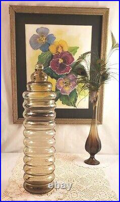 Holmegaard Primula Apothecary Jar Glass Canister With Lid Jacob Bang 14.5