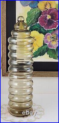 Holmegaard Primula Apothecary Jar Glass Canister With Lid Jacob Bang 14.5