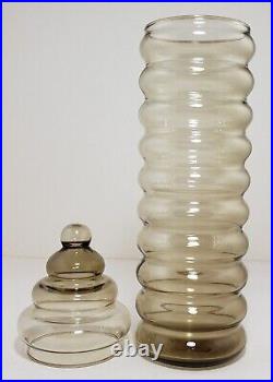 Holmegaard Primula Apothecary Jar Glass Canister With Lid Jacob Bang 14.5