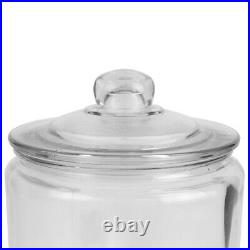 Home Basics Renaissance Collection Large Glass Jar with Easy Grab Knob Handles
