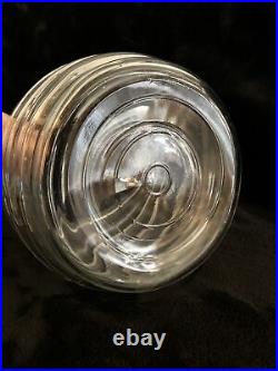 Horizontal Rib (BeeHive) Cookie Jar & Lid 1950's Art Deco
