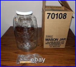 Huge Libbey Mason Glass pickle jar Star Eagle 2-1/2 gallon #70108 with Handle
