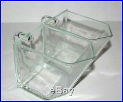IKEA Forhoja Glass Drawer Canister Scoop with Handle Container Square Jar Set 2
