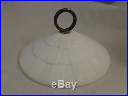 IMPERIAL White Milk Glass Bird Cage Jar Covered Candy Dish w Brass Handle