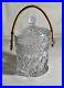 Imperial Crystal Cape Cod Peanut Butter Jar With Lid And Handle