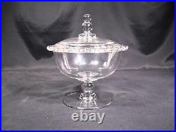 Imperial Glass Candlewick Footed Candy Jar and Cover Pattern #3400 Mold 400/140