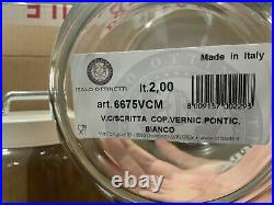Italo Ottinetti Caramelle Glass Jar Painted Aluminum Lid Al Handle (set of 2)