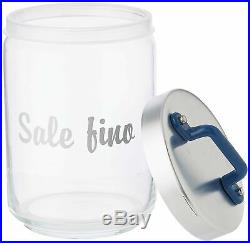 Italo Ottinetti Glass Jar Al Lid Painted Handle Blue 1 Litre Sf, one size