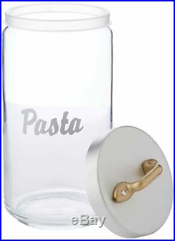 Italo Ottinetti Glass Jar Matte Finish Aluminium Lid Copper Handle 1.5 Litre
