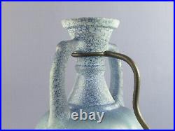 Jar Glass Pitcher A Two Handles Stand Metal Type Digging Vintage Years 80