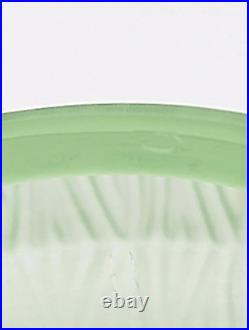 L. E. Smith STANDING TERRIER Frosted Green Satin 1930's Glass Powder Jar Antiqu