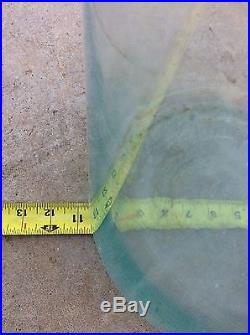 Large 19 1934 Vintage Glass Wide Mouth Pickle Jar Wire Wood Handle RARE