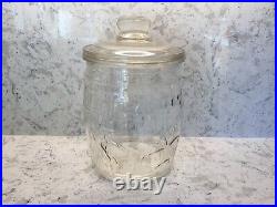 Large Mr. Peanut Planters Peanuts Glass Jar with Original Peanut Handle Lid