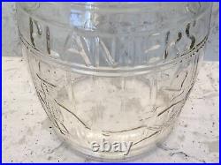 Large Mr. Peanut Planters Peanuts Glass Jar with Original Peanut Handle Lid