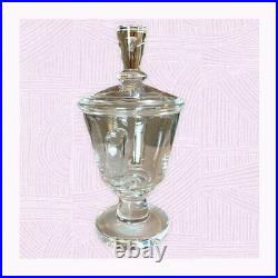 Large Steuben Crystal Teardrop Handled Covered Urn Candy Jar