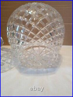 Leaded Crystal Cut Glass Candy Jar With Lid 11