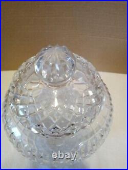 Leaded Crystal Cut Glass Candy Jar With Lid 11