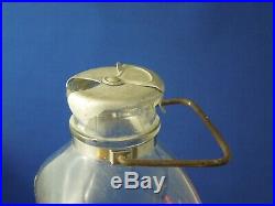 Lewes Dairy 1/2 Gallon Milk Glass Bottle Jar With Metal Handle