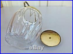 Lovely glass ice bucket/jar made in England with a silver plated lid and handle