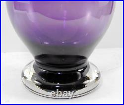 MCM Vintage Amethyst large Blown Glass Candy Jar Apothecary Ginger Jar