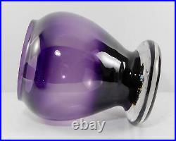 MCM Vintage Amethyst large Blown Glass Candy Jar Apothecary Ginger Jar