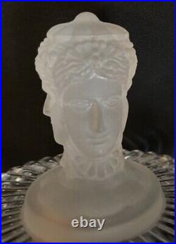 MMA Repro of 1875 Biscuit Jar 3 Faces Design Frosted Bust As Lid Handle 10