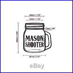 Mason Jar Shot Glasses with Lids Mini Shooter Handles Classic Premium 2 oz 8 Pcs