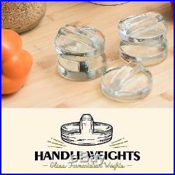Mason Wide Mouth Jar Glass Fermentation Fermenting Weight Grooved Handle 5pack