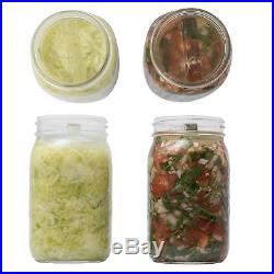 Mason Wide Mouth Jar Glass Fermentation Fermenting Weight Grooved Handle 5pack