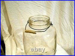 Masons Patent Nov 30th 1858 Glass Jar withBale Handle 4 1/2 Gal 19