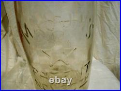 Masons Patent Nov 30th 1858 Glass Jar withBale Handle 4 1/2 Gal 19
