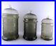 Michael Weems Elise Glass Smoke Canister Signed Set of 3 Graduated 12 Inch 2005