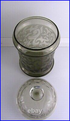 Michael Weems Elise Glass Smoke Canister Signed Set of 3 Graduated 12 Inch 2005