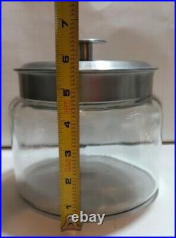 Mini Montana Jar with Handled Brushed Aluminum Lid, Keep Ingredients Fresh