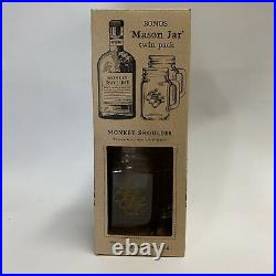Monkey Shoulder Scotch Whisky Collectors Mason Jar X 2 Drinking Glass BRAND NEW