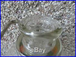 Morning Glory Grade A 1 Gallon Milk Jar Jug Glass With Metal & Handle Duraglas