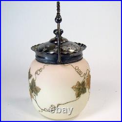 Mount Washington Burmese Art Glass Biscuit Jar 1890's