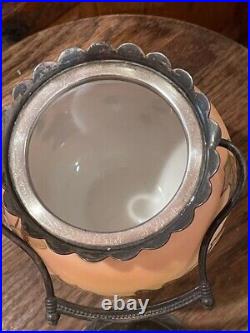 Mount Washington Crown Milano Acorn & Leaf Cracker Jar / Biscuit Barrel, c1890