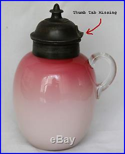 Mount Washington Peachblow Syrup Jar with Applied Handle -Dated 1894