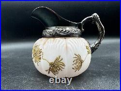 Mt. Washington Colonial Ware-Gold Chrysanthemum Design Handled Creamer